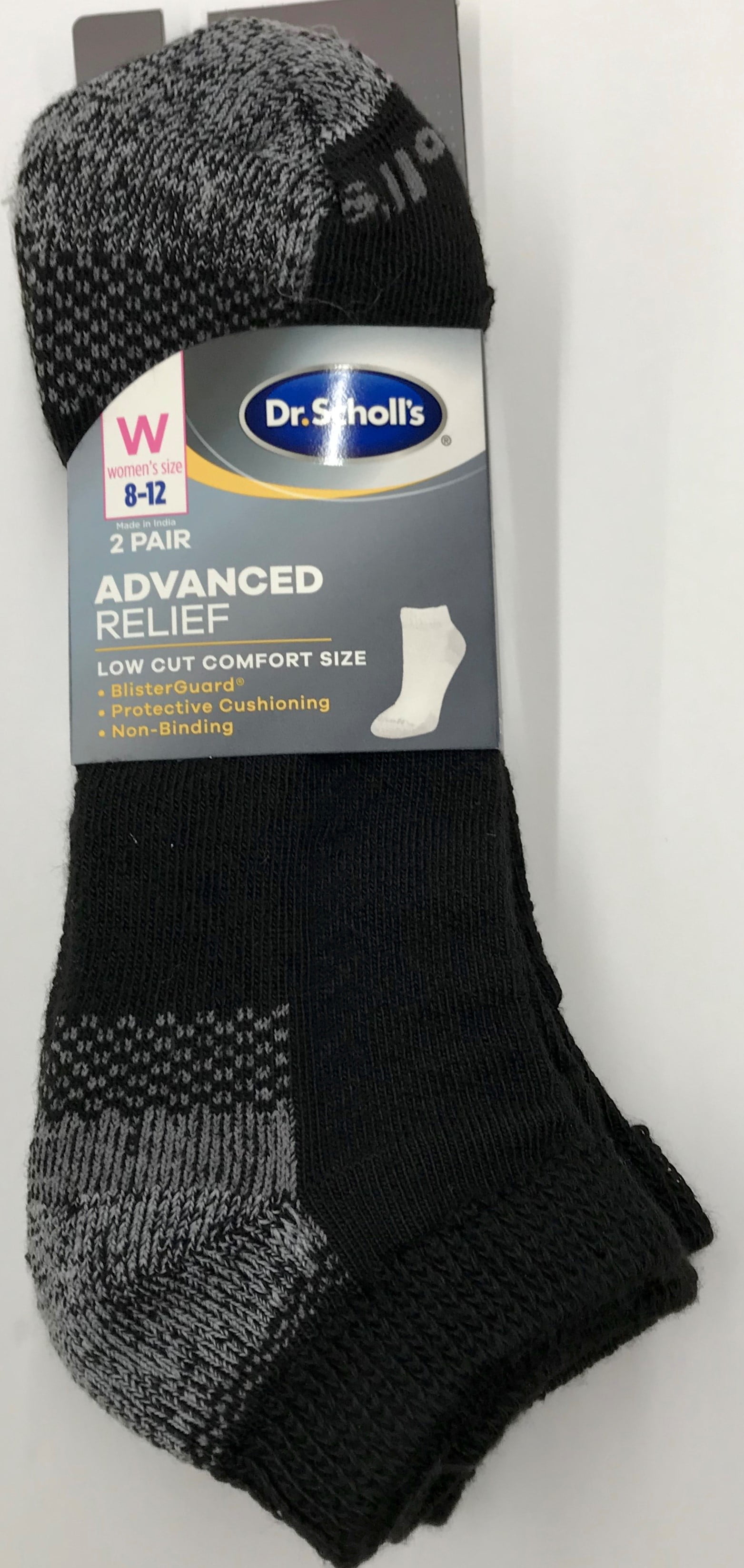 Dr. Scholl's Women's Diabetic and Circulatory Advanced Relief Low Cut Socks  2 Pack - Walmart.com