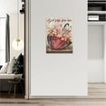thumbnail image 3 of Farmhouse Floral Bathroom Wall Art Flowers Hummingbird Umbrella Pictures Wall Decor Motivational Rustic Country Floral Canvas Painting Farmhouse Framed Artwork for Bathroom Bedroom 12"x16", 3 of 6