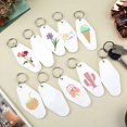 thumbnail image 2 of 50pcs Blank Motel Keychain Bulk with Key Rings, White Vintage Hotel Keychains Key Tag for Vinyl DIY Crafts, White, 2 of 6