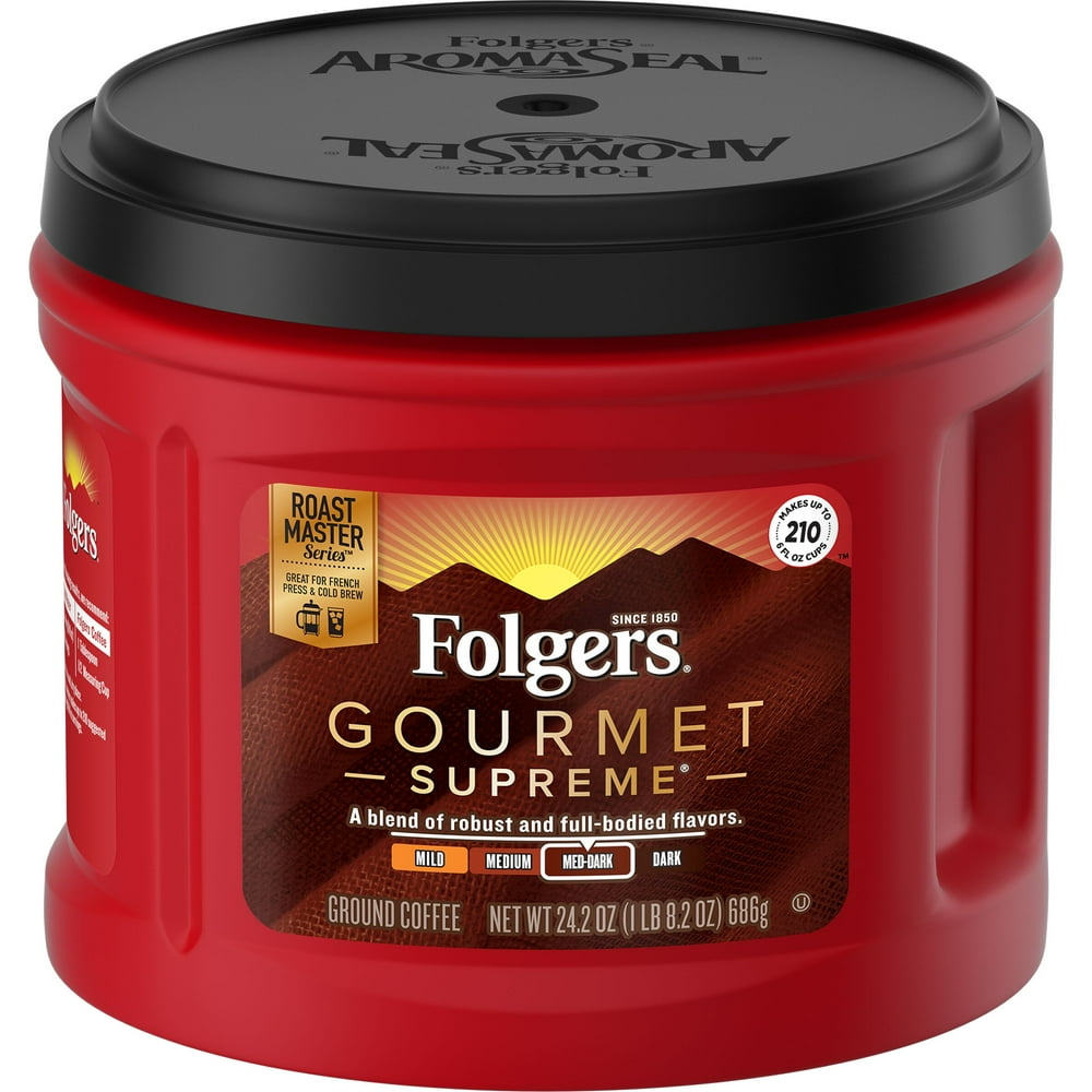 Folgers Gourmet Supreme Ground Coffee, 24.2 Ounce Canisters Walmart