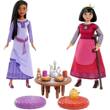 Mattel Asha and Dahlia Dolls with Tea Time Set Disney, 1 lb