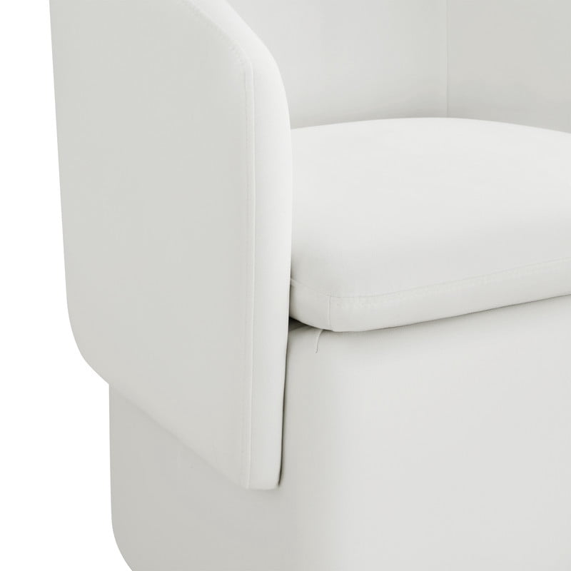 Spruce & Spring Temara Upholstered Storage Dining Chair with Casters Indoor Fabric Dining Chair