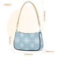 thumbnail image 3 of FORMRS Womens Shoulder Bag with Chain Strap Clutch Purse Cute Tote Handbag, Gray Snowflake, 3 of 7