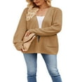 thumbnail image 2 of Women Knit Cardigan Long Sleeve Open Front Fall Cual Jacket Sweater with Pockets, 2 of 4