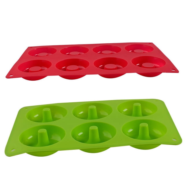 18 pares 8 pares 6 pares molde de silicona para donas pastel galleta galleta círculo gelatina pudin molde para hornear de silicona