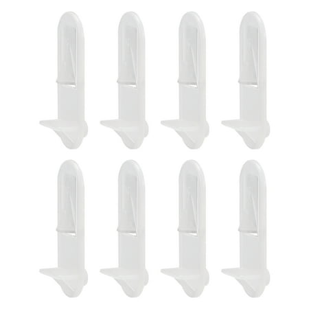 Furniture Brackets Plastic Shelf Support Pegs,7mm Shelf -Locking,Shelf Bracket Peg,for Kitchen Furniture Book Shelves Supplies,Clear,20pcs ()