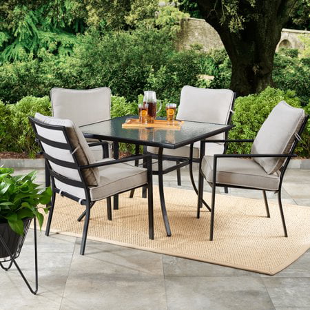 Mainstays Richmond Hills 5-Piece Patio Dining Set with Gray (Best Outdoor Dining Sets)