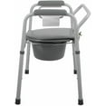 thumbnail image 2 of Medline Standard Steel Bedside Knockdown Toilet - Reliable, Comfortable and Convenient Portable Commode Chair for Medical Patients, 2 of 6