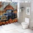 thumbnail image 7 of Pratyus Pumpkins Quick-Drying Shower Curtain Set for Bathroom Polyester Fabric Thanksgiving Washable with Hooks 36x72, 7 of 7