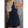 thumbnail image 2 of Womens Halter Neck Sleeveless Floral Print & Solid Rompers Jumpsuits, 2 of 3