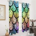 thumbnail image 2 of Ocean Cute Mermaid Modern Window for Living Room Curtains for Child Bedroom Kitchen Decor Blinds Drapes, 2 of 7