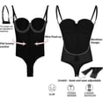 thumbnail image 4 of Backless Body Shaper For Women Push Up Bra Low Back Thong Bodysuit - Snngv, 4 of 5