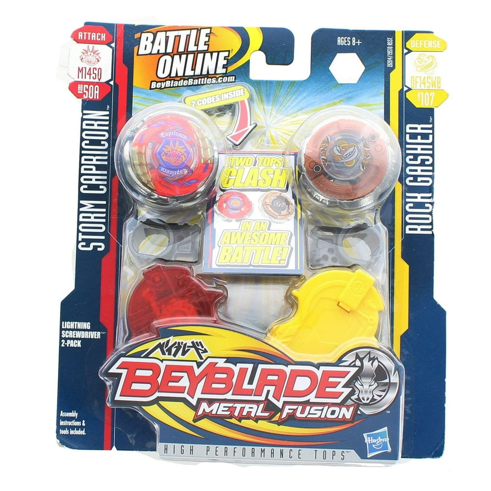 Beyblade Metal Fusion Battle Top Dual Pack Storm Capricorn vs. Rock