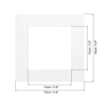 thumbnail image 2 of Uxcell Picture Mats Core Cut Frame Matte for Photos Artwork Painting Display 5.9" x 5.9" White 10Pcs, 2 of 6