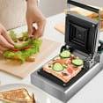 thumbnail image 6 of Kalkiam Breakfast Sandwich Maker 1000W Panini Maker Single Toaster Grill Electric Sandwich Maker Panini Grill Press Grill Cheese Maker for Hamburger ordinary, 6 of 9