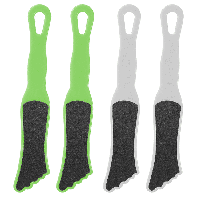 Foot File 4 Pack 2-in-1 Callus Remover Pedicure Stone For Smooth Feet and Heels, Dual Grit