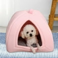 thumbnail image 5 of DOLITY 2x Soft Cave Pet Bed Dog Tent Self-Heating Washable Non-Slip Nest Cat Warm House Pink S Gray L, 5 of 8