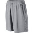 thumbnail image 2 of Youth Wicking Mesh Athletic Shorts L Silver Grey, 2 of 2