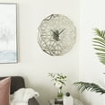 thumbnail image 2 of DecMode 24" Silver Aluminum Geometric Wall Clock with Cut Out Design, 2 of 8