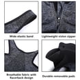 thumbnail image 3 of TOPTIE Zipper Front Closure Sports Bra, Racerback Seamless Workout bra Gym Sportswear (Black + Grey + Nude), 3 of 6