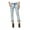 Blue - blueblackacid, variant on Rewash Womens Ripped Print-Cuff Slim Fit Jeans, Blue, Juniors, 1