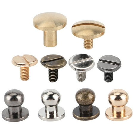 

Tebru Nail Slot Screws Set Screws Nail Slot Screws Set For Luggage Purse Locking Hardware Accessories KQ‑402