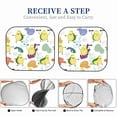 thumbnail image 5 of Kdxio Orange Green Avocado Print 2-Piece Sun Shade Front Windshield - Foldable Car Front Window Sunshades For Most Sedans Suv Truck, 5 of 6