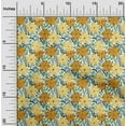 thumbnail image 2 of oneOone Cotton Silk Brown Fabric Asian Floral Craft Projects Decor Fabric Printed By The Yard 42 Inch Wide, 2 of 4
