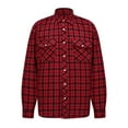 thumbnail image 6 of Cloudstyle Men's Pattern-Matched Plaid Business Casual Shirt - Slim Fit Brushed Flannel Long Sleeve Button-Down for Fall, 6 of 8