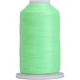 thumbnail image 1 of Threadart Glow In The Dark Machine Embroidery Thread | 1000M Cones Compatible with Brother Janome Pfaff Babylock Singer Bernina Husqvarna and Most Home Embroidery Machines | Green, 1 of 8