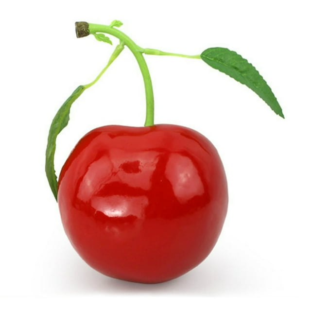 POINTERTECK Cherries Fruit Props Double Cherry Ornaments Photography Artificial Realistic And Beautiful Foam Simulation Food Model