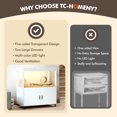 thumbnail image 3 of TC-HOMENY Large Transparent Hamster Cage with RGB Lights & Independent Storage – Ventilated Pet Habitat with Liftable Door for Hamsters, Guinea Pigs, Rabbits, 3 of 9