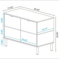 thumbnail image 3 of Manhattan Comfort Liam Accent Cabinet from Engineered Wood in Black & Brown Wood, 3 of 7