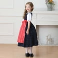 thumbnail image 4 of GPOECD Girls Dresses Bavarian Traditional German for Girls Oktoberfest Farm Dress European Style Summer Party Outfit Age 6-12 Long Dress 02_Black,150, 4 of 9