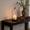 L, variant on Tuscom 9.33 Inch Tall Black Metal Glass Lantern Candle Holder, Windproof Hanging Tabletop Hurricane Cylinder, Clear Glass Decorative Candlestick for Wedding Patio Decor