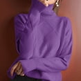 thumbnail image 6 of Women'S Turtle Neck Sweater Fall Winter Long Sleeve Chunky Knitted Trendy Pullover Tops S, 6 of 9