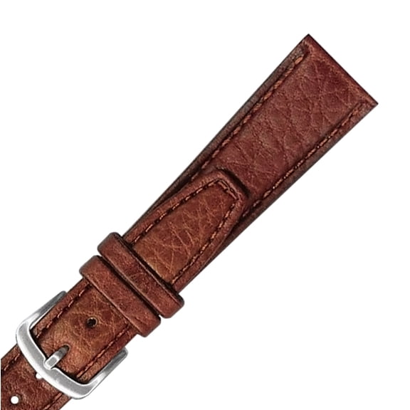 Hadley Roma MS788 19mm  Brown Shrunken Grain Leather Mens Watch Band