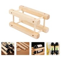 YOSADIER Wine Holder Natural Wood Color Bottle Shelf for Home Bar Floating Bottles Racks 1Pcs
