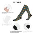 thumbnail image 5 of Lsque Hot Dog 6 Pattern Sport Compression Socks for Men & Women 15-20 mmHg Knee High Nurse Pregnant Running Medical and Travel Athletic, 5 of 6