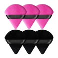 thumbnail image 2 of Dry Puff 3 Black and 3 Rose Red Wet and Dry Use Comfortable Soft Triangle Sponge Powder Puffs for Girl Women, 2 of 5