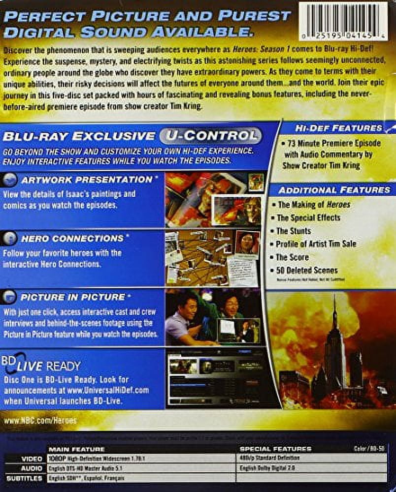 Universal Studios Heroes: Season 1 Blu-ray, Sci-Fi & Fantasy