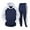 Navy%GC%, variant on Mens 2 Piece Sweatsuits Casual Men's Jogging Tracksuit Set Patchwork Color Pullover Hoodie Sweatpants Sweat Suit for Men Cozy Fall Winter Athletic Track Suit Outfits