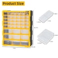 thumbnail image 5 of Deli 39 Drawers Plastic Parts Storage Cabinet, Compartment Hardware Organizer Storage for Desktop or Wall Mount,Tool Box with Drawers for Hardware, Small Parts, Craft Supplies,Black/Yellow, 5 of 7