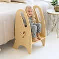 thumbnail image 6 of Little Partners 3-in-1 Growing Step Stool Toddler Tower Helper Step Stool, Wooden Toddler Standing Stool for Bathroom or Kitchen, Anti-Slip Feet, Built-in Safety Hand Rails Up to 200 lbs. - Natural, 6 of 13