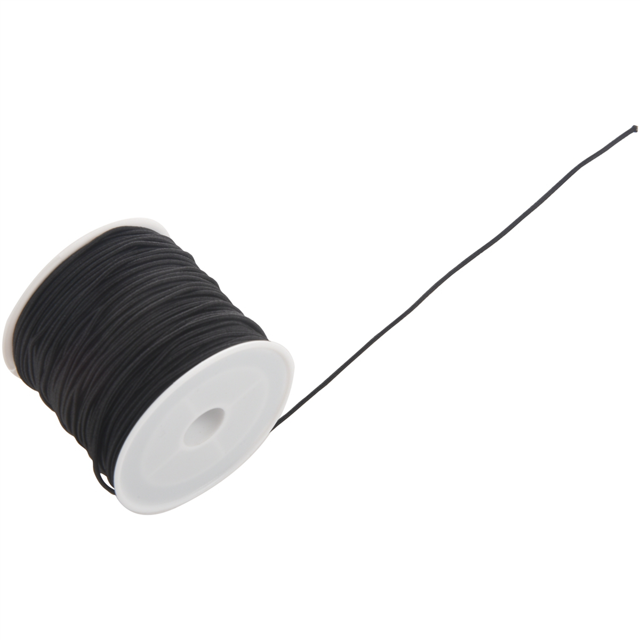 2 Roll 24M Long Black Round Elastic Beading Thread Cord 1Mm
