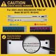 thumbnail image 6 of IBENZER Case for MacBook Pro 14 Inch 2024 2023 M3 A2992 A2918 M2 A2779 M1 A2442 Pro Max (2024-2021), Hard Shell Case & Keyboard Cover & Screen Film & Type-C for Mac Pro 14, StarClear, MT14-S-CL+2TC, 6 of 7