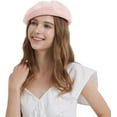 thumbnail image 4 of Summer French Beret Breathable Thin Beret Hat Solid Color Beanie for Women Lady, 4 of 7