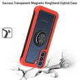 thumbnail image 2 of For Samsung Galaxy S22 Plus Success Transparent Magnetic RingStand Hybrid Case, 2 of 3