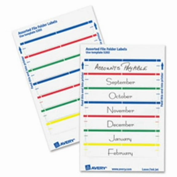 Avery AVE0 Permanent Filing Labels- .69 in. x 3.44 in.- 252-PK- Purple