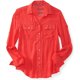 thumbnail image 1 of Camisa con botones Aeropostale de Rayon transparente rojo grande, 1 of 1